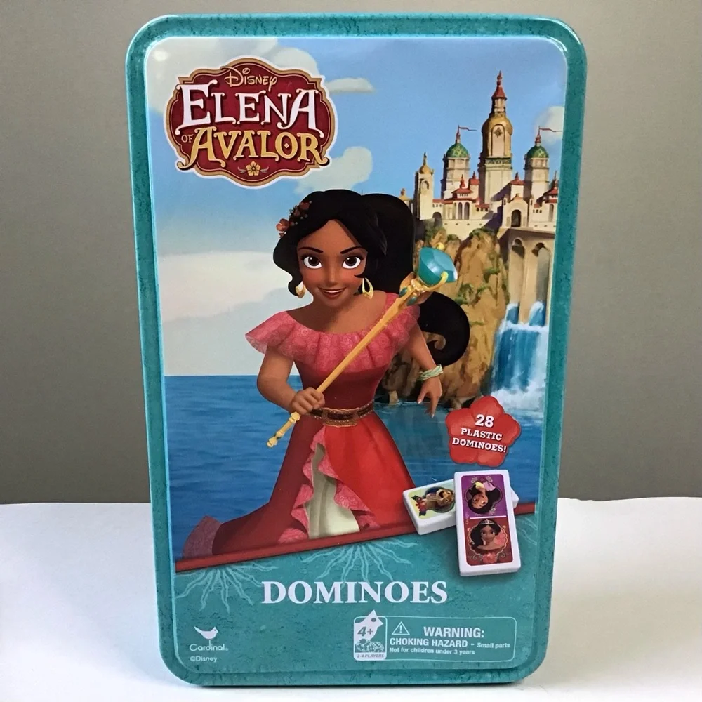 Disney Elena of Avalor Dominoes Game 28 Tiles in Collectible Tin by Cardinal